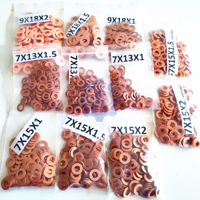 Diesel Common Rail Injector Copper Seal Washer Gasket Ring Repair Kits